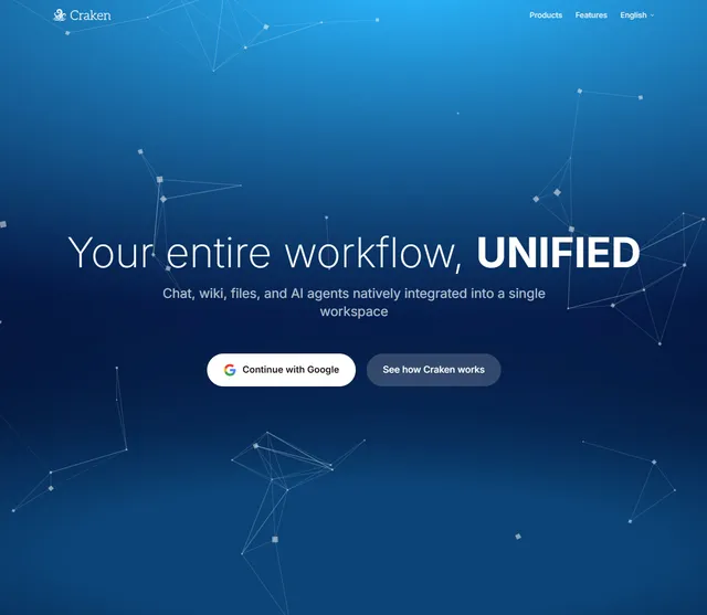 Craken Landing page