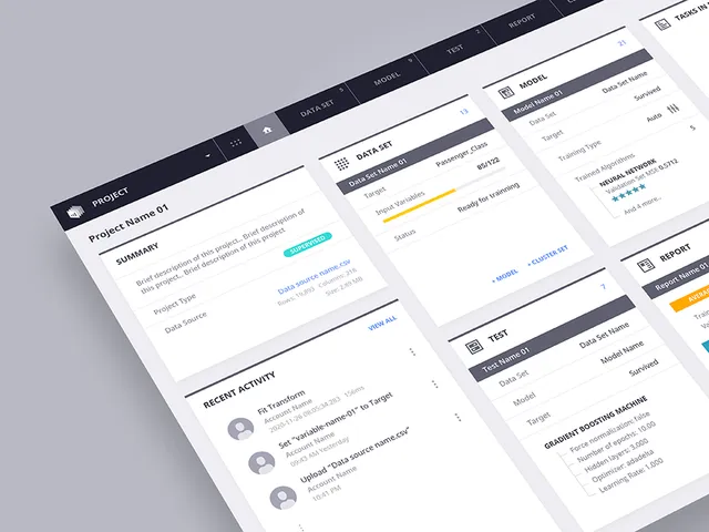 Project Home (dashboard ux design)