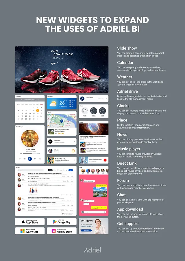 New widgets (Preview sample)