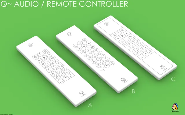 큐오디오 리모콘 디자인 3차